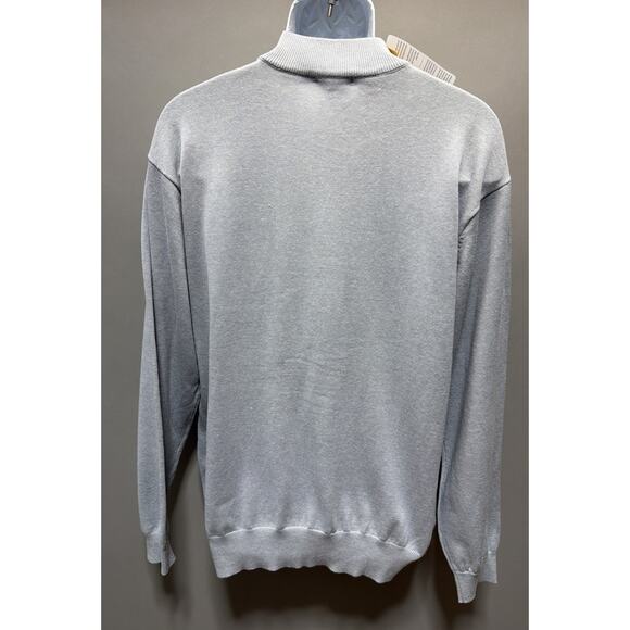 INSERCH ACRYLIC LIMITED EDITION MOCK NECK SWEATER MENS XL GREY NEW PREPPY CASUAL - Picture 2 of 9
